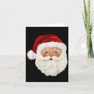 Grappige Preppy Realistische Nep Yarn Kerstman Vro Kaart