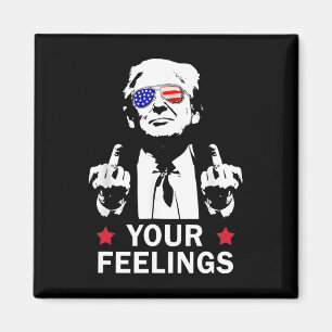 Grappige President Donald Trump Middelvinger  Magneet