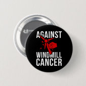 Grappige President - Tegen Windmolen Kanker Ronde Button 5,7 Cm (Voorkant /achterkant)