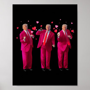 Grappige President Trump Dansen Donald Trump Hart Poster