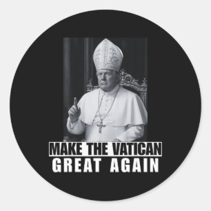 Grappige president Trump wil de volgende paus zijn Ronde Sticker