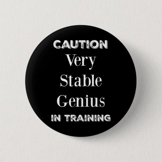 Grappige President Trump Zeer Stabiel Genie Ronde Button 5,7 Cm (Voorkant)