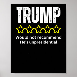 Grappige presidentiële slechte Review Trump niet a Poster