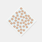 Grappige Pretzel papieren servetten (Hoek)