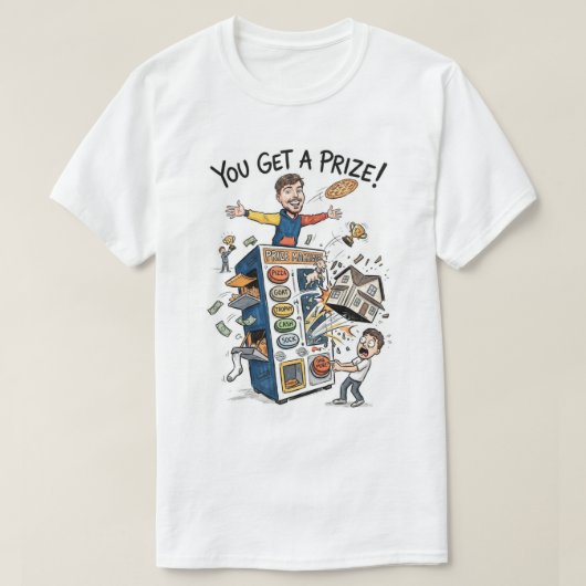 Grappige Prijs Uitdaging Cartoon T-shirt (Design voorkant)