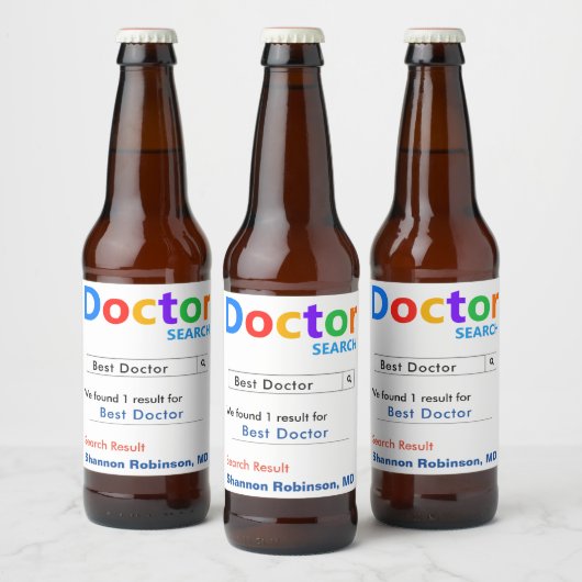 Grappige prijs voor beste dokter bier etiket (Flessen)