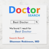 Grappige prijs voor beste dokter bier etiket (Enkel label)