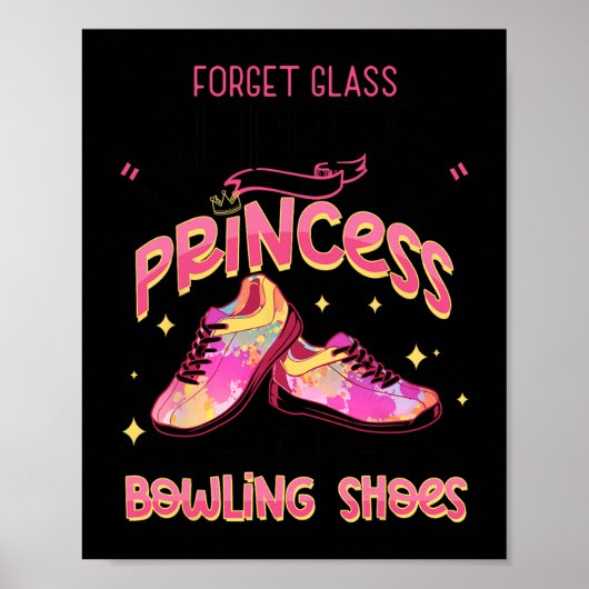 Grappige Prinses Bowling Schoenen Bowlers Poster (Voorkant)