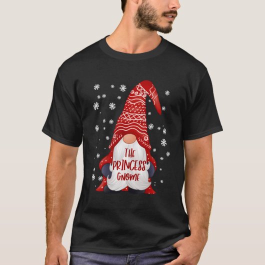 Grappige prinses Gnome familie bijpassende kerstca T-shirt (Voorkant)