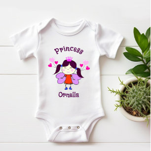 Grappige prinses met ballonnen baby T-Shirt
