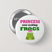 Grappige prinses ronde button 5,7 cm (Voorkant /achterkant)