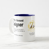 Grappige Print-on-Demand Woordenboek Definitie Lea Tweekleurige Koffiemok (Voorkant links)