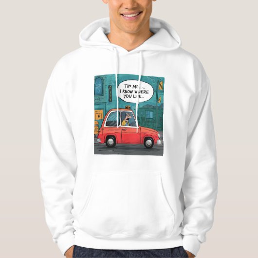 Grappige print | "Tip: ik weet waar je woont" Hoodie (Voorkant)