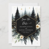 Grappige Printable Enchanted Forest Wedding Save The Date (Voorkant)
