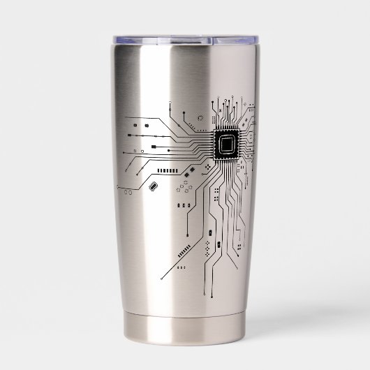 Grappige printplaat computer elektronica geïsoleerde drinkbeker (Voorkant)