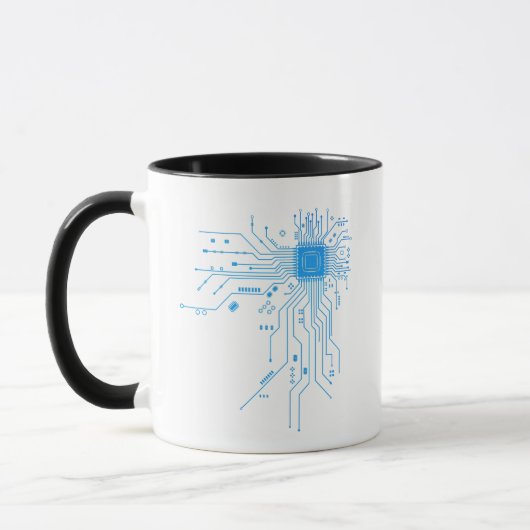 Grappige printplaat computer elektronica mok (Links)