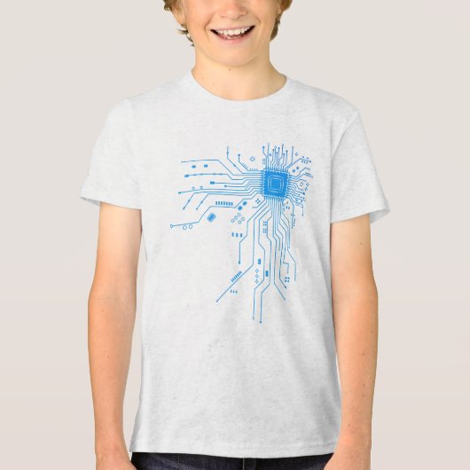 Grappige printplaat computer elektronica Tri-Blend shirt (Voorkant)