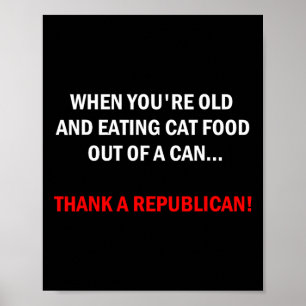 Grappige Pro-democratische Anti-republikeinse Poli Poster