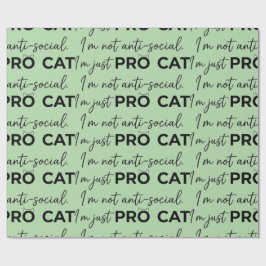Grappige Pro Kat Anti-Sociale Introvert Cadeaupapier