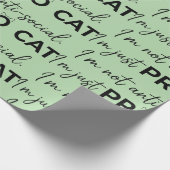 Grappige Pro Kat Anti-Sociale Introvert Cadeaupapier (Hoek)