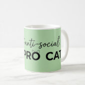 Grappige Pro Kat Anti-Sociale Introvert Koffiemok (Voorkant rechts)