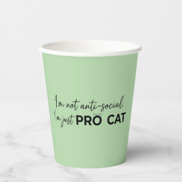 Grappige Pro Kat Anti-Sociale Introvert Papieren Bekers