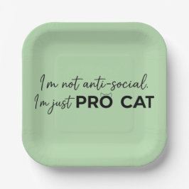Grappige Pro Kat Anti-Sociale Introvert Papieren Bordje