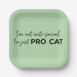 Grappige Pro Kat Anti-Sociale Introvert Papieren Bordje