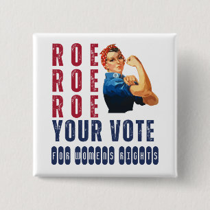 Grappige pro-keuze retro feministische politieke c vierkante button 5,1 cm