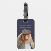 Grappige Proboscis Monkey Golf Liefhebbers Bagagelabel (Achterkant verticaal)