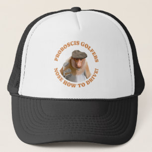 Grappige Proboscis Monkey Golf Liefhebbers Trucker Pet