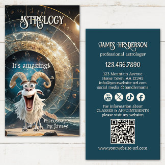 Grappige professionele astroloog visitekaartje