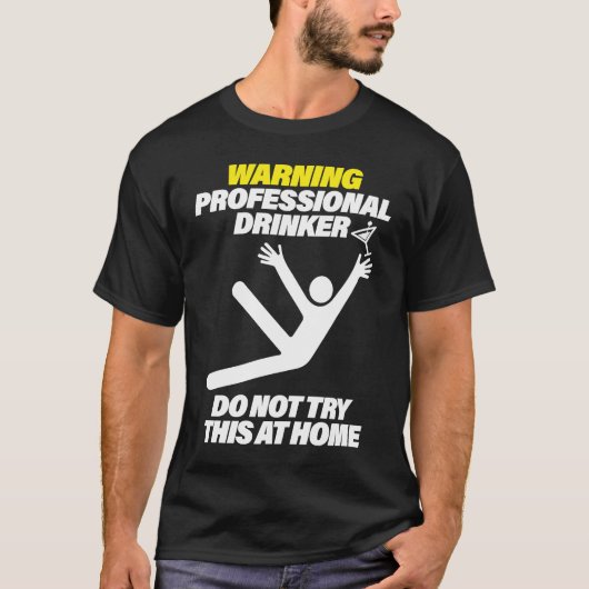 Grappige professionele drinker duikbar pub crawl T T-shirt (Voorkant)