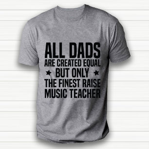 Grappige professionele muziekdocent Dad White T-shirt