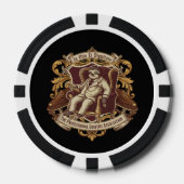 Grappige professionele nietsnut luiaard | In Otio Poker Chips (Voorkant)