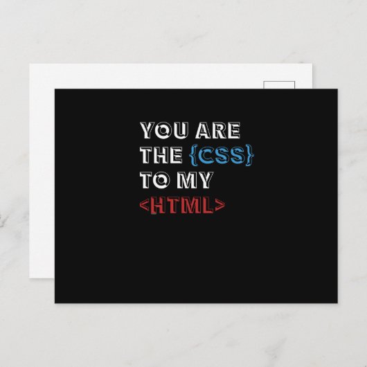 Grappige programmacodes Cascading Style Sheet Feestdagenkaart (Voorkant / Achterkant)