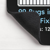 Grappige programmeur aan het coderen muismat (Hoek)