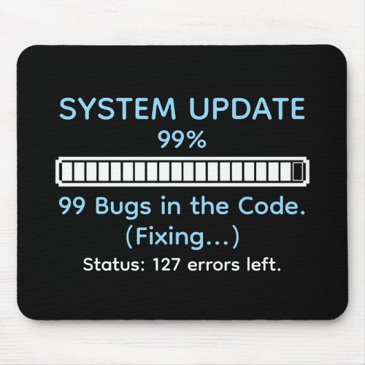 Grappige programmeur aan het coderen muismat (Voorkant)