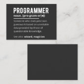Grappige programmeur code ontwikkelaar betekenis d visitekaartje (Voorkant / Achterkant)