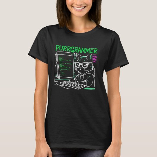 Grappige programmeur Coder Computer Programming Ca T-shirt (Voorkant)