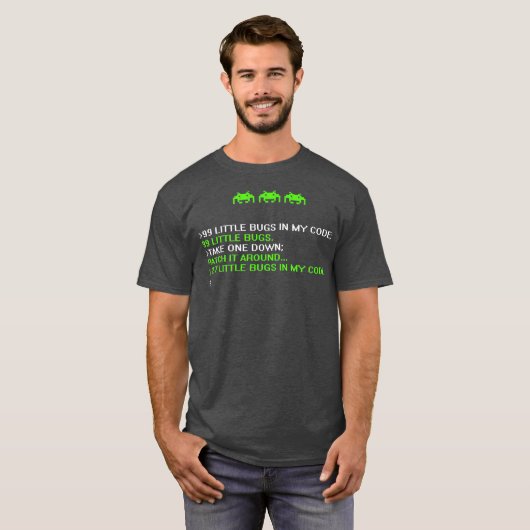 Grappige programmeur codering debugger hacker comp t-shirt (Voorkant volledig)