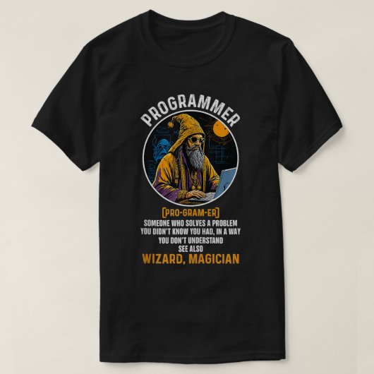 Grappige programmeur definitie software ontwikkela t-shirt (Design voorkant)