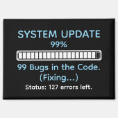 Grappige programmeur die codeert magneet (Voorkant)