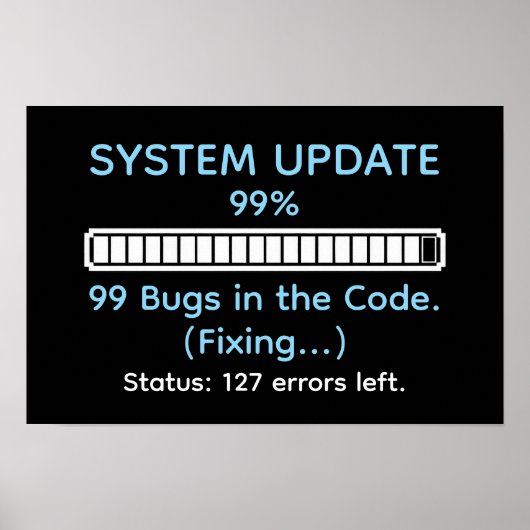 Grappige programmeur die codeert poster (Voorkant)