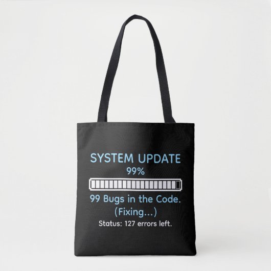 Grappige programmeur die codeert tote bag (Voorkant)