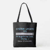 Grappige programmeur die codeert tote bag (Achterkant)