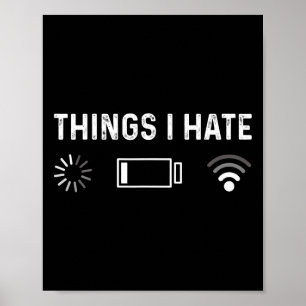 Grappige programmeur dingen die ik haat Gamer Poster