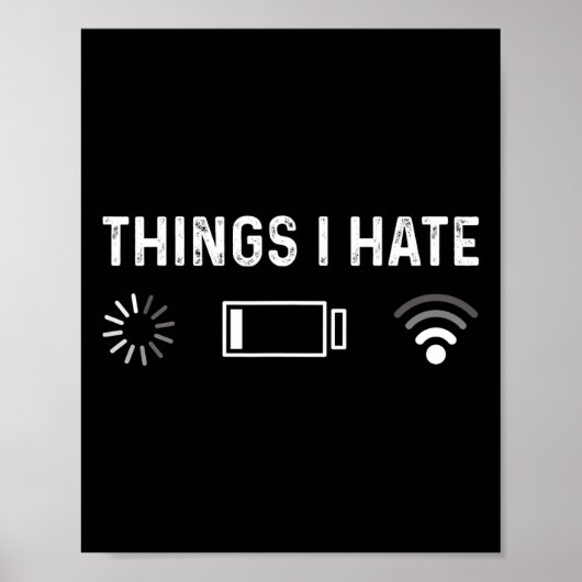 Grappige programmeur dingen die ik haat Gamer  Poster (Voorkant)