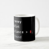 Grappige programmeur grapte SQL-code geek Koffiemok (Voorkant rechts)