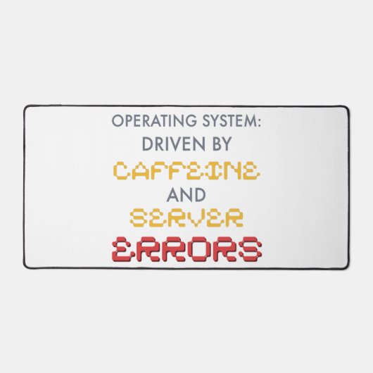 Grappige programmeur koffie- en serverfouten bureaumat (Voorkant)